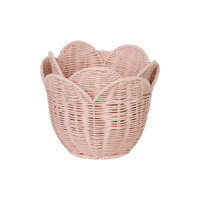 Rattan Lily Basket Set - Blush
