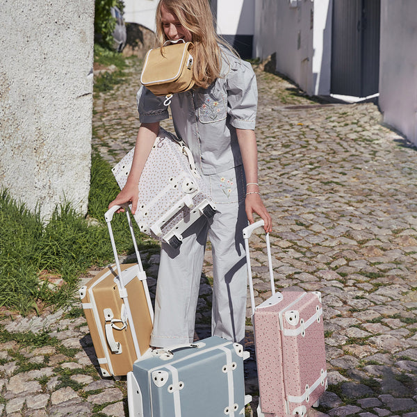 Yellow kids travel toiletry bag. Functional wash bag for kids sleepovers, school camps, daycare and holidays.